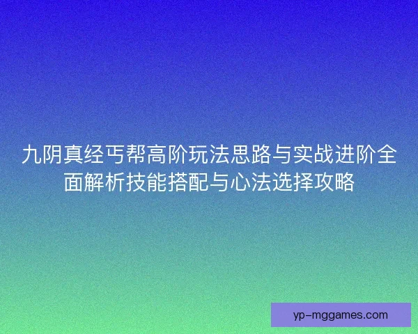 九阴真经丐帮高阶玩法思路与实战进阶全面解析技能搭配与心法选择攻略